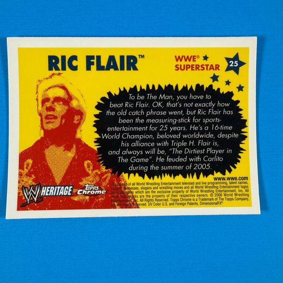 2006 WWE Topps Heritage Chrome Ric Flair #25 - Picture 2 of 2